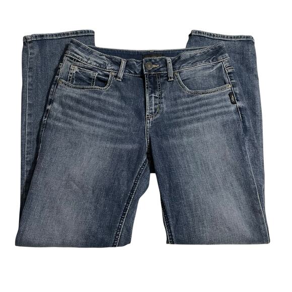 Silver Jeans Womens Jeans Size 30 Suki Straight Mid Rise Zip Fly Blue Denim Jean - Picture 4 of 10